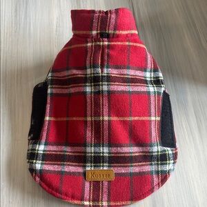 NWOT Red Plaid Small Dog Plaid Coat Lined and padded